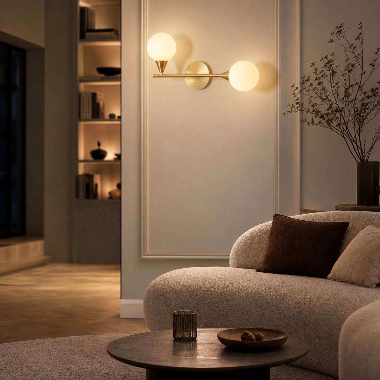 Holten Brass Armed Sconce