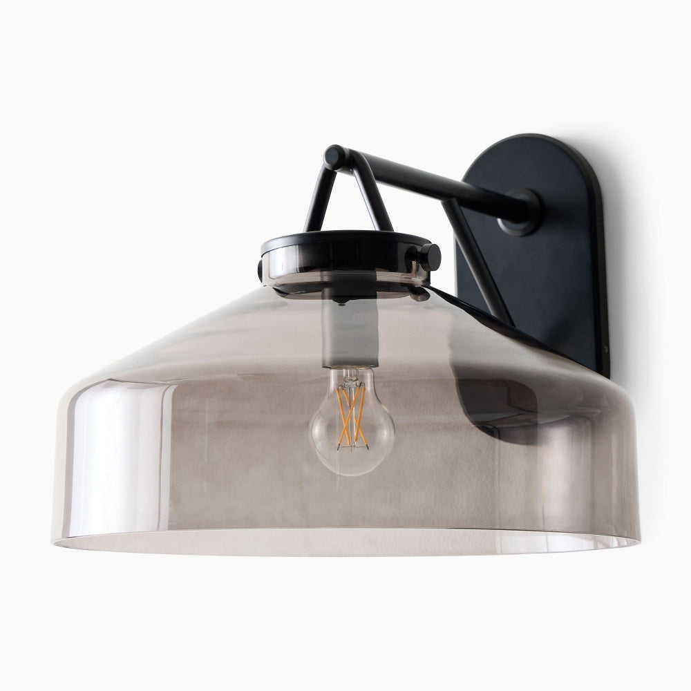 Modern Bell Jar Glass Sconce - Nordic Matte Metal Wall Light Outdoor