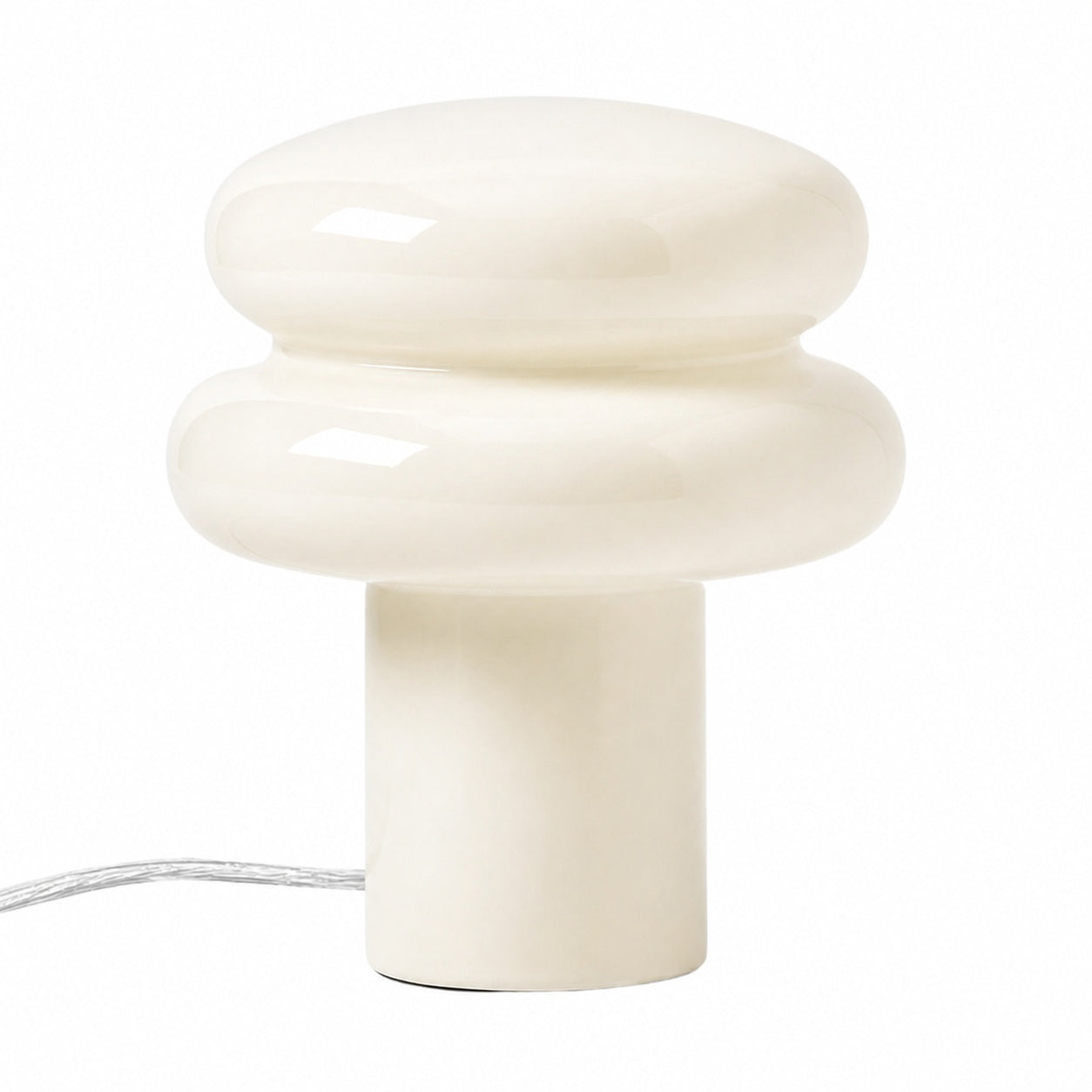 Orra Small Opal Table Lamp - Mushroom Glass Lamp for Living Room