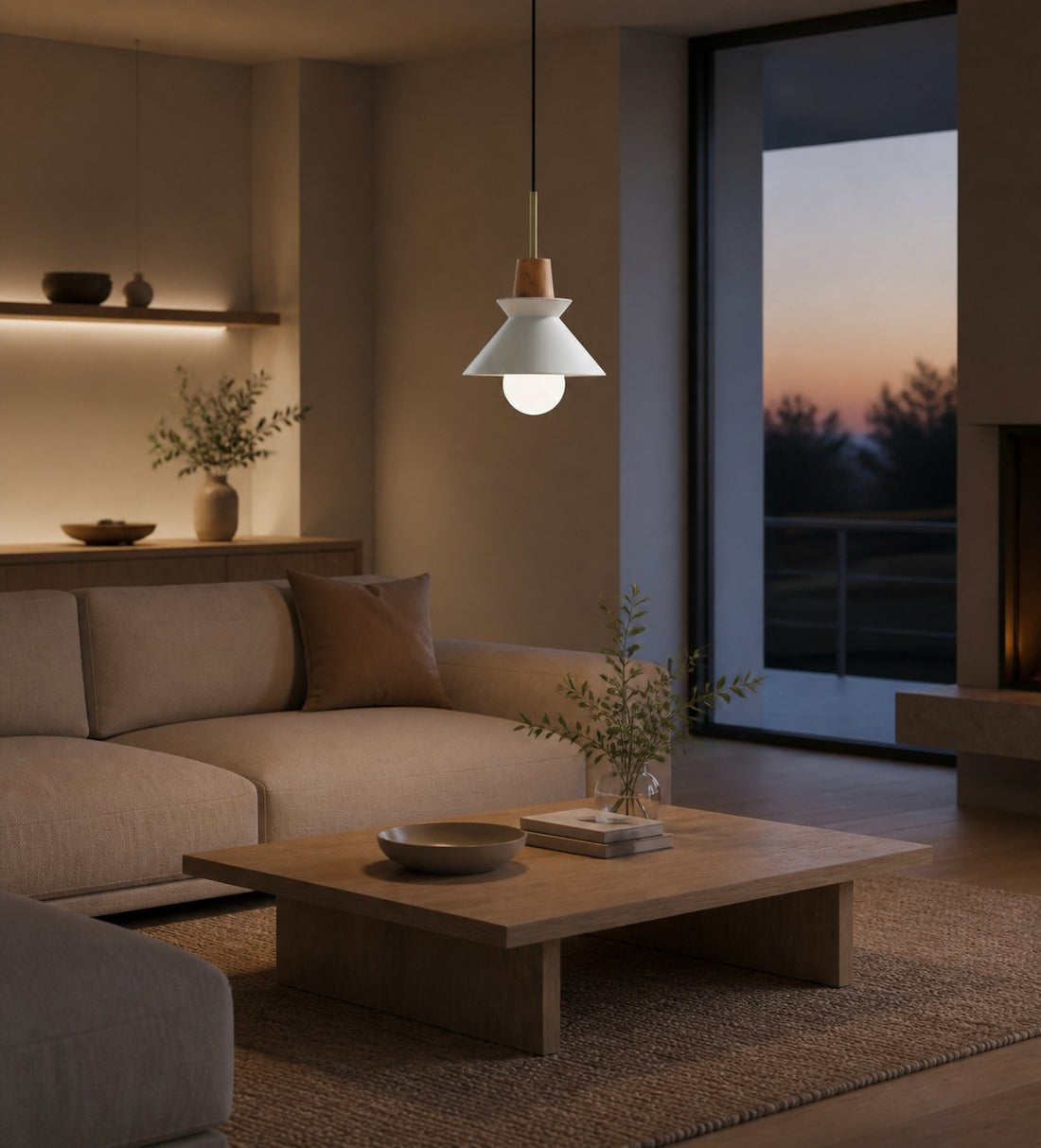 Halotaper Minimalist Tapered Pendant Lamp – Contemporary Decorative Lighting for Home