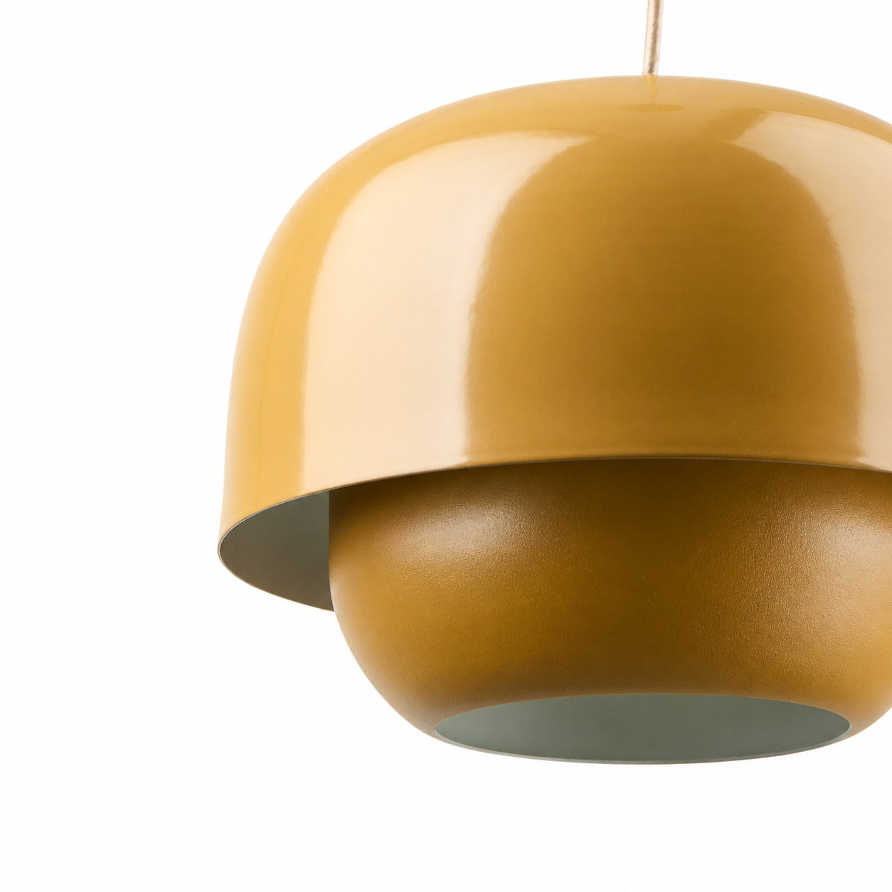 Clinco Retro-Modern Metal Pendant - Dual Shade Dome Light