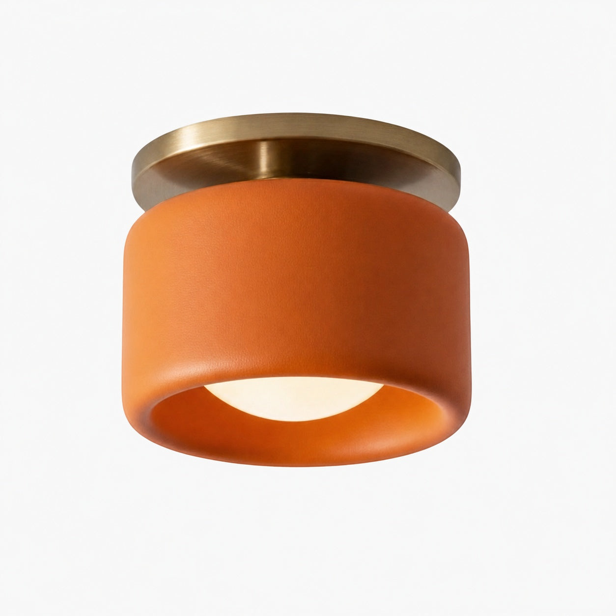 Cerova Modern Porcelain Flush Mount Ceiling Light– Elegant Ivory Shade