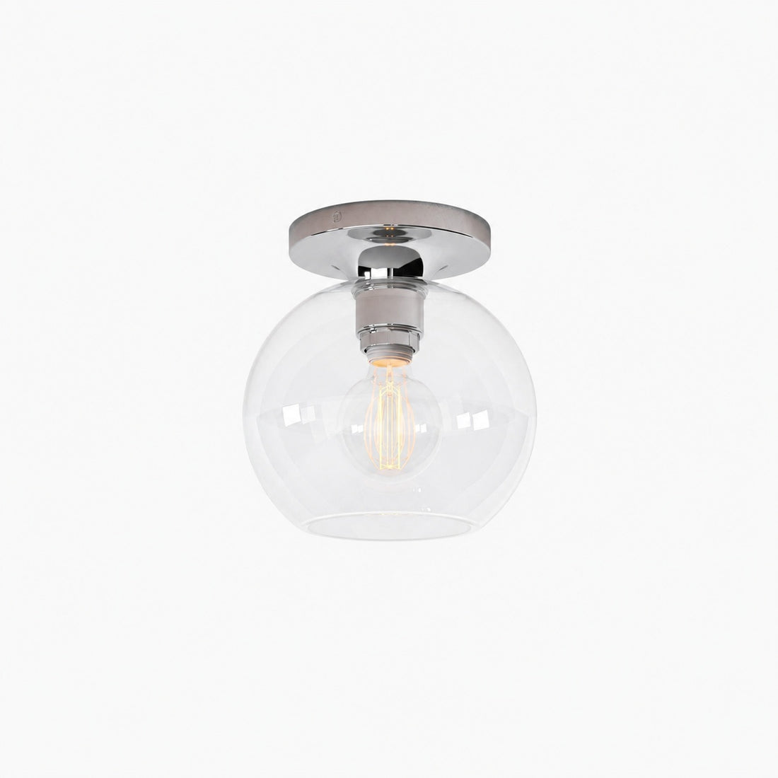 Selvion Modern Globe Pendant Light - Damp-Rated Bathroom Lighting - Luxe Glass Shade
