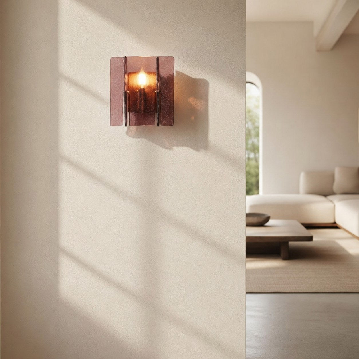 Lumiridge Modern Wall Light – Minimalist Design Metal Glass Fixture for Living Room