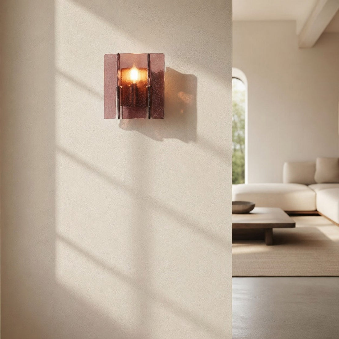 Lumiridge Modern Wall Light – Minimalist Design Metal Glass Fixture for Living Room