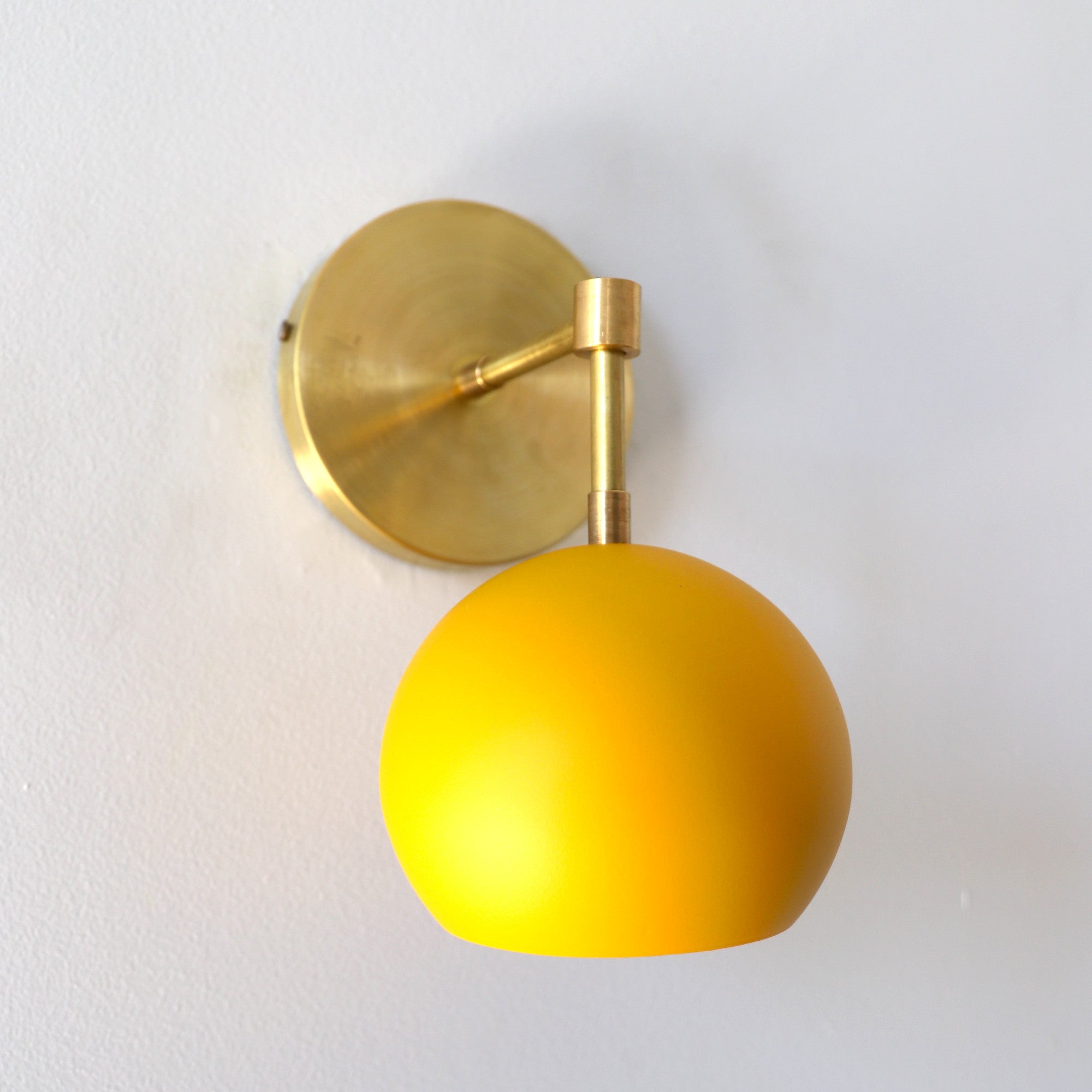 Accent Lighting Globe Wall Sconce in Sunshine Yellow