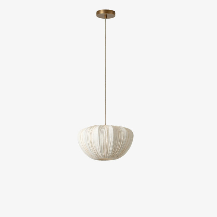 Linbron Pendant - Soft Linen Shade and Curved Frame Modern Light for Dining Room