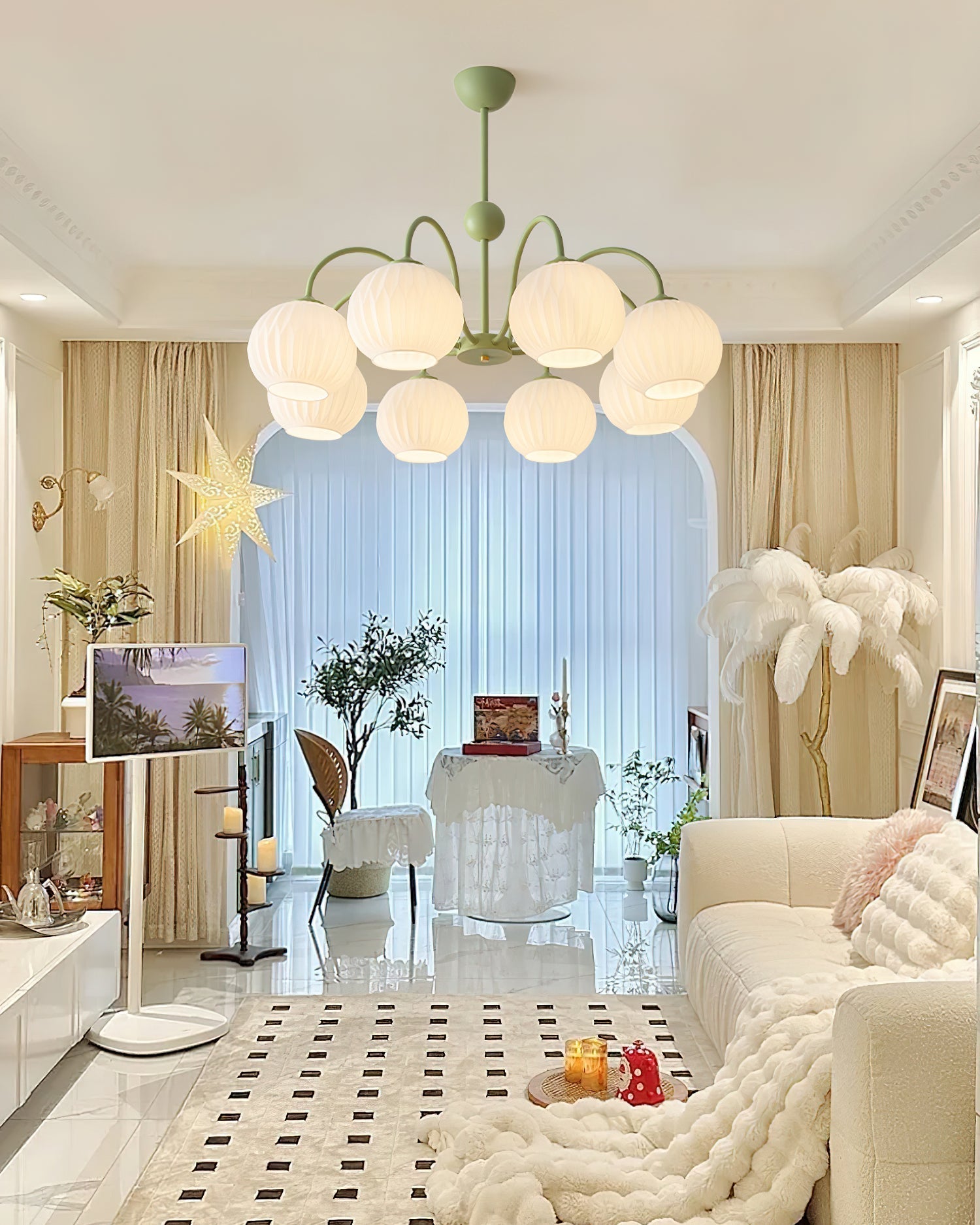 Spherical Bud Chandelier