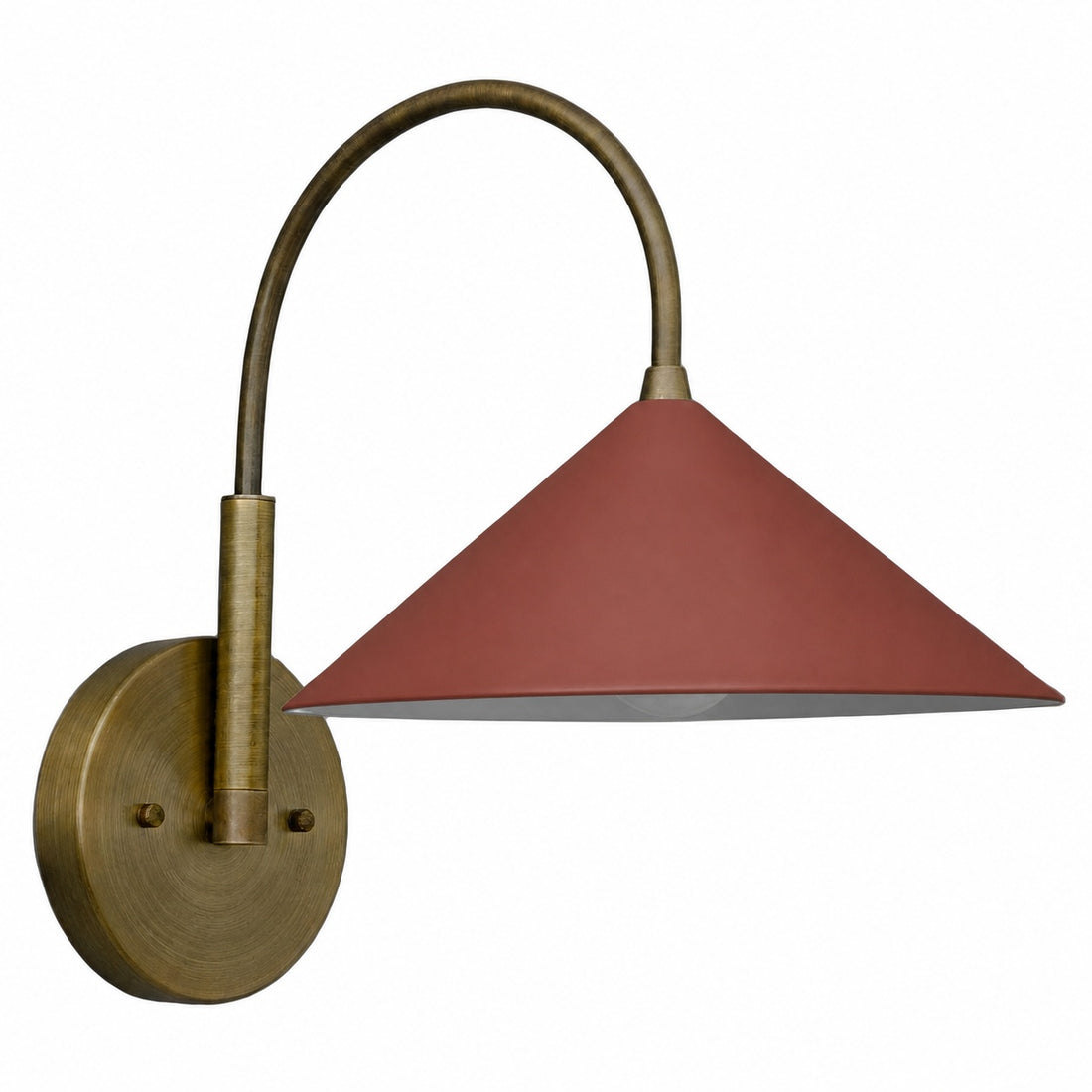 Curva Metal Vintage Wall Sconce  - Elegant Cone Shade for Bedrooms