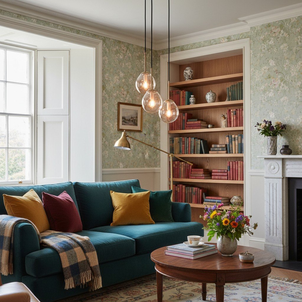 Glissora Hanging Light - Sculptural Cluster Design Tinted Glass and Metal for Entryway