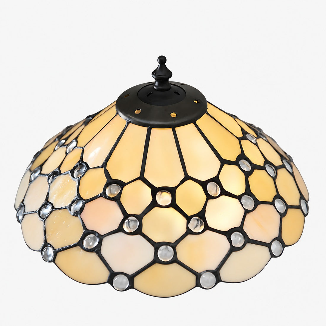 TF Pearl Stained Glass Table Lamp - Bedroom and Living Room Ambient Light