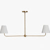 Ruffmeto Ruffled Shade Metal Frame Chandelier for Dining, Entry and Living Room