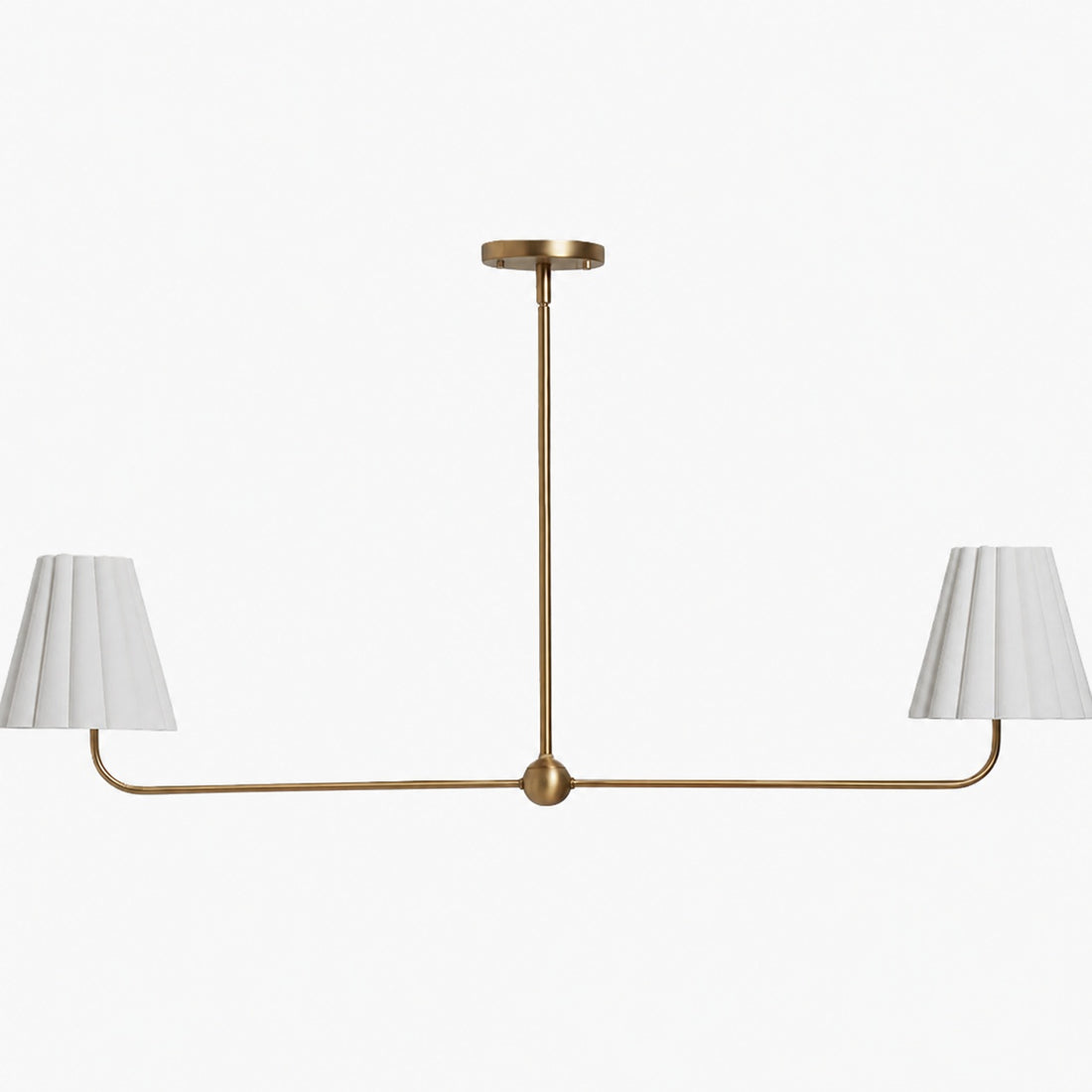 Ruffmeto Ruffled Shade Metal Frame Chandelier for Dining, Entry and Living Room