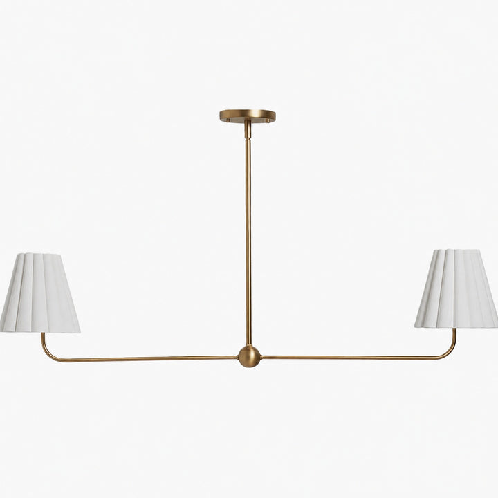 Ruffmeto Ruffled Shade Metal Frame Chandelier for Dining, Entry and Living Room