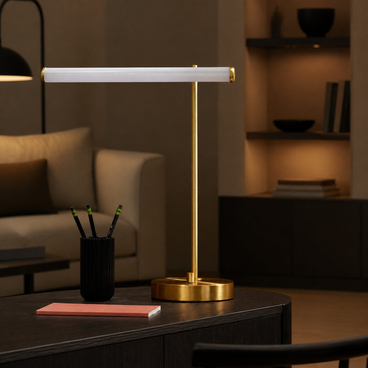 Voro Modern LED USB Table Lamp - Sleek Metal Desk & Bedside Lighting