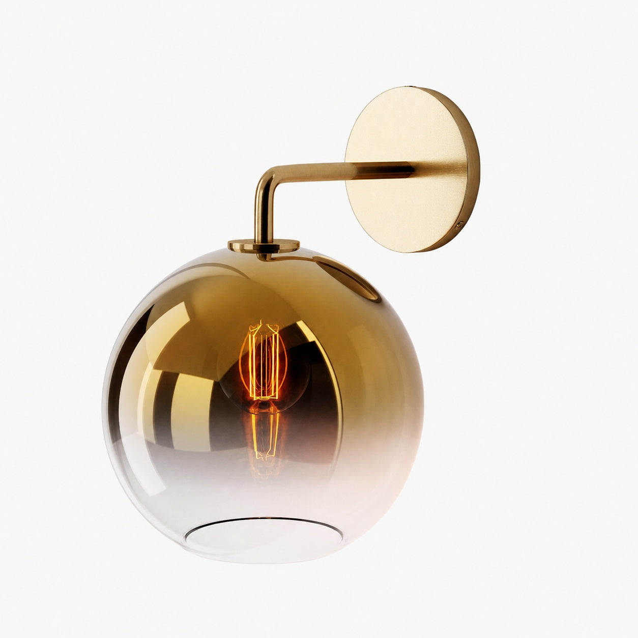 Selvion Artistic Globe Sconce Light - Handcrafted Glass Sculptural Wall Fixture
