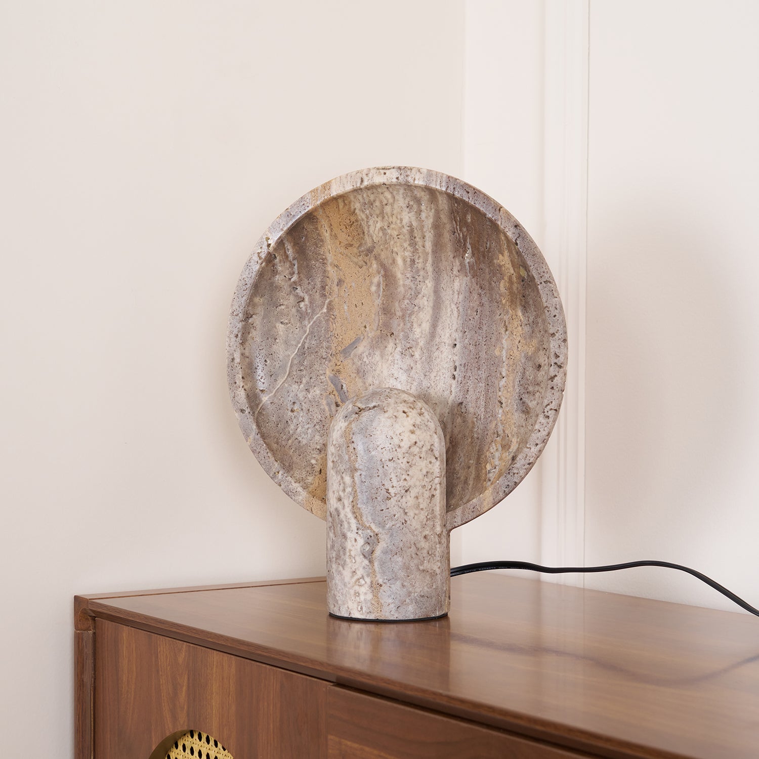 Wabi-sabi Style Eclipse Stone Table Lamp