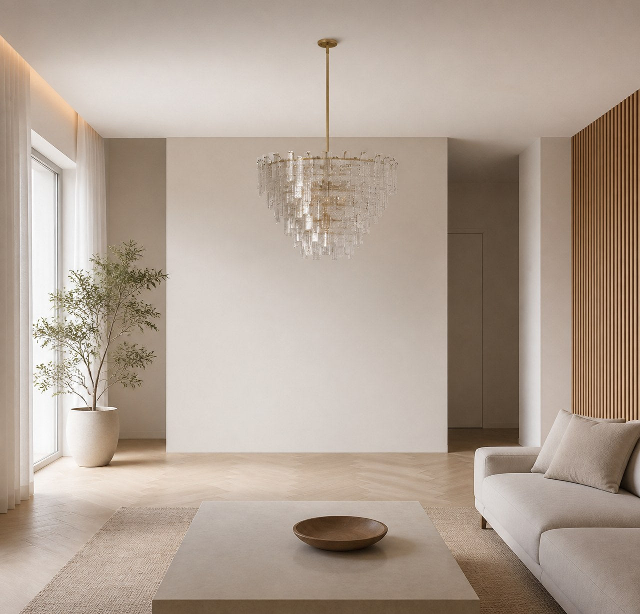 Lumvey Round Chandelier – Vintage Tiered Glass Inspired Metal Frame for Dining Room & Foyer
