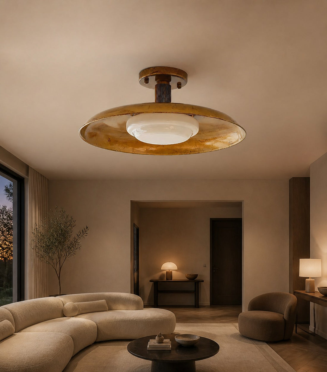 Pot-Lid Style Flat-Panel Ceiling Light