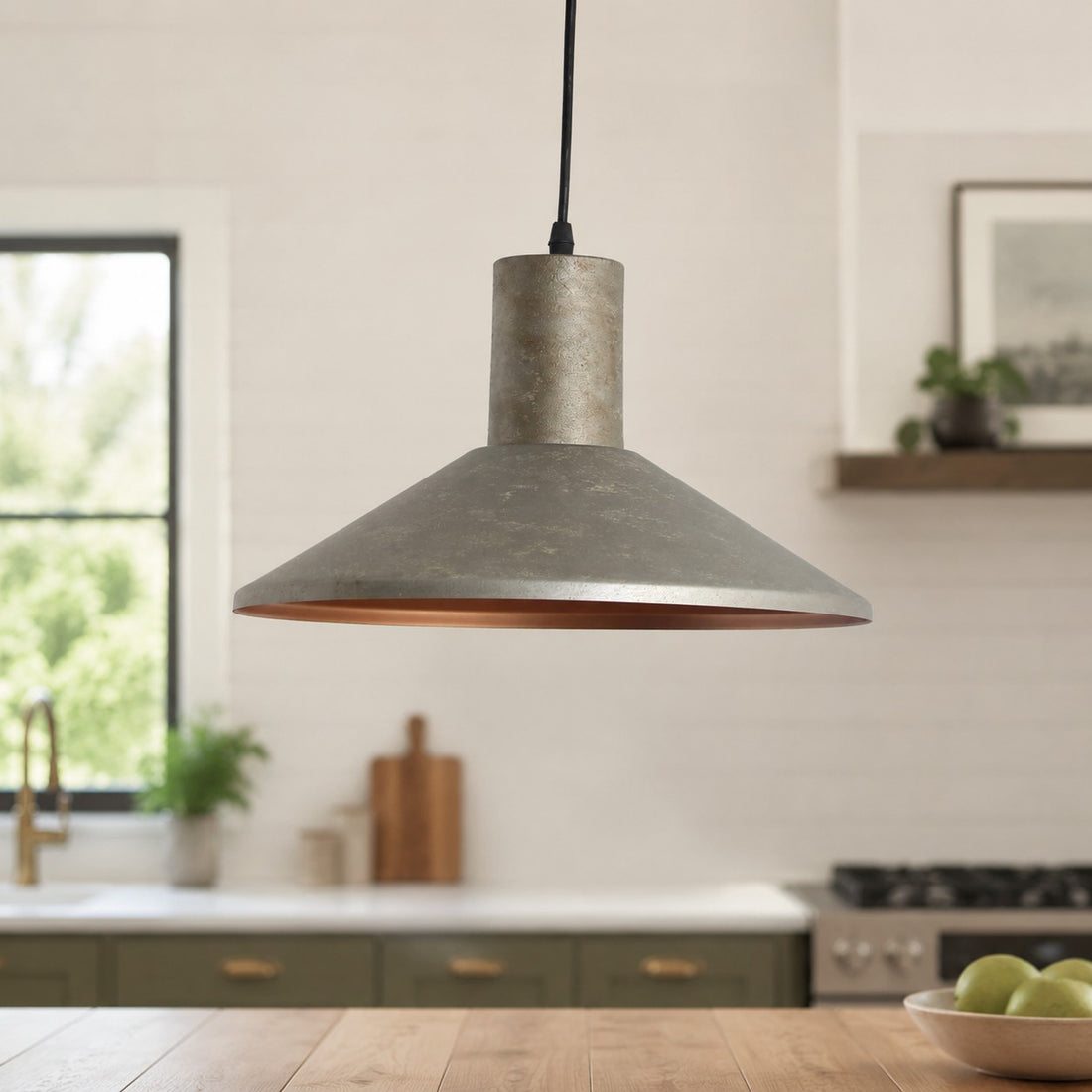 Hand-Rusted Nordic Farmhouse Pendant Light Fixture