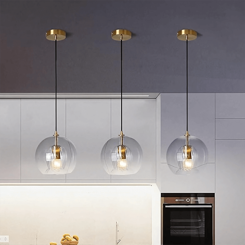 Modern Pleated Glass Pendant Light