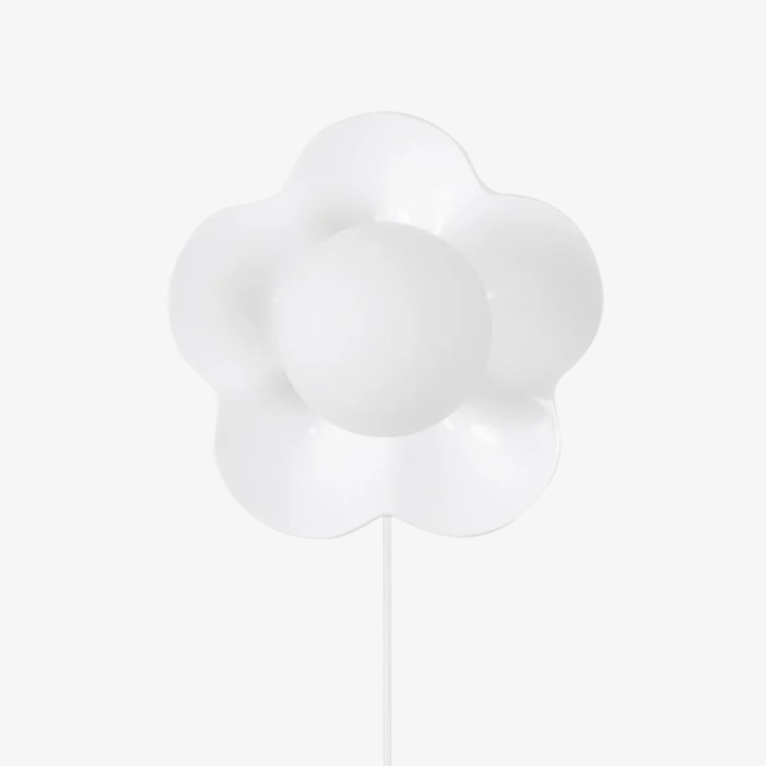 Florixa Blooming Flower Wall Sconce - Plug-in and Hardwired Lamp for Bedroom Decor