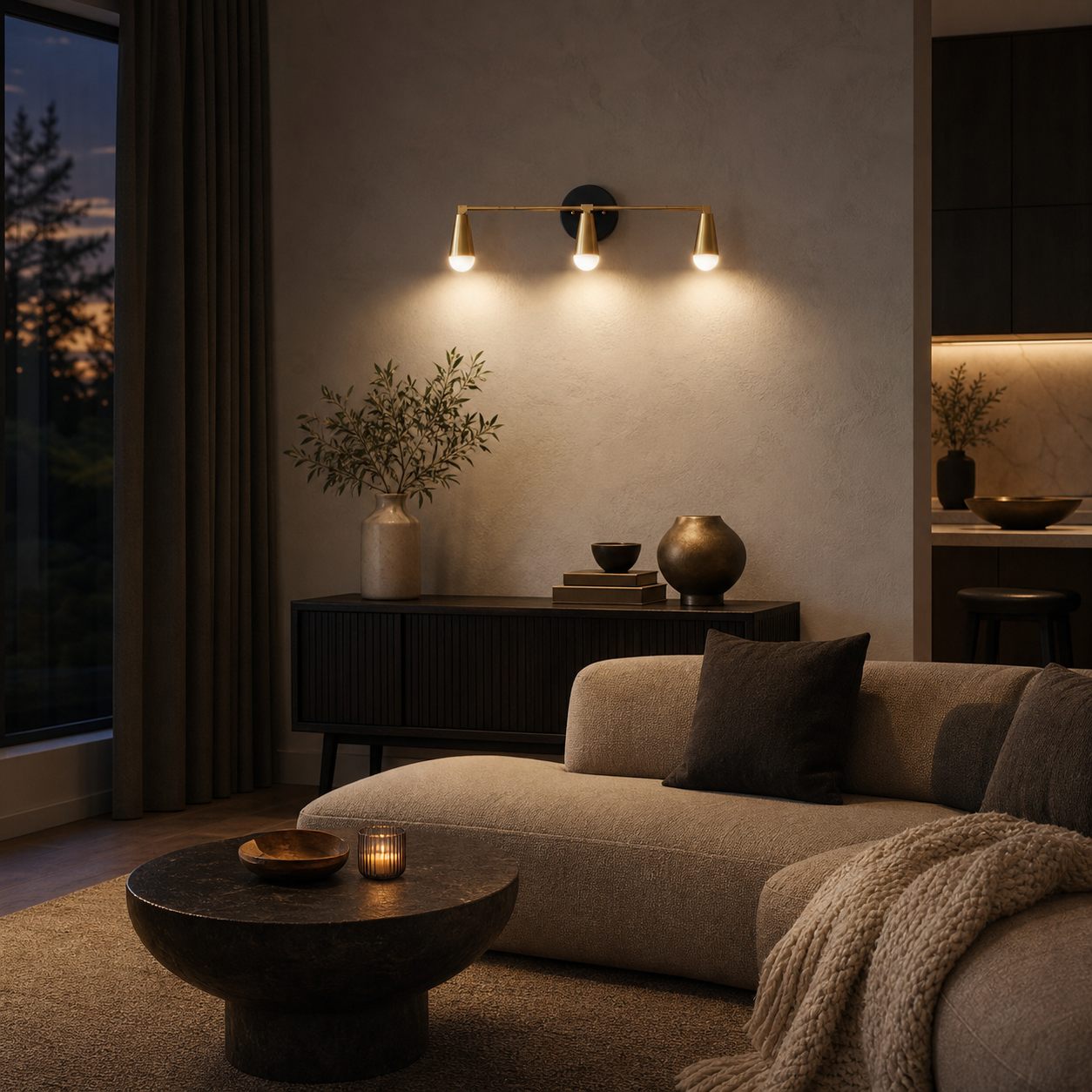 Pyralis Cone 3 Light Vanity Light - Modern Sconce