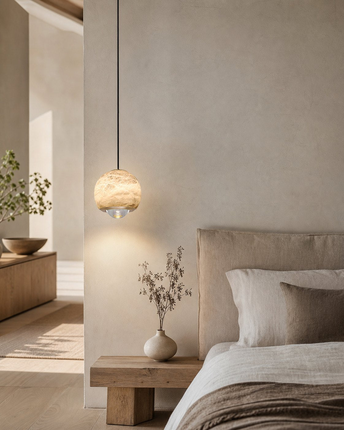 Ferox Alabaster Pendant Light