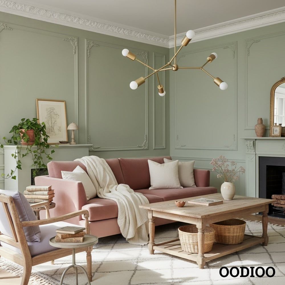 Lunivera Industrial Metal Chandelier – Sleek Geometric Ceiling Light Fixture for Living Room