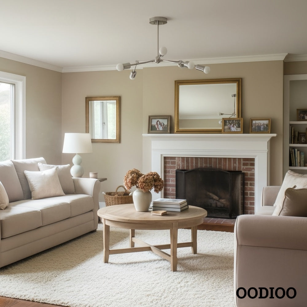 Lunivera Industrial Metal Chandelier – Sleek Geometric Ceiling Light Fixture for Living Room