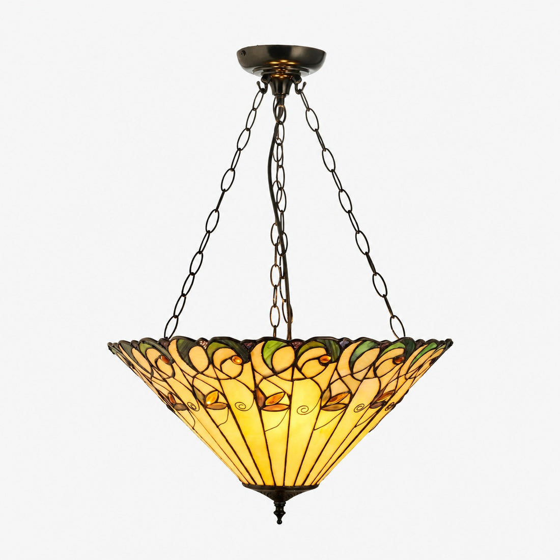 TF Jamelia Light - Decorative Art Glass - Flush Mount Timeless Style for Hallway