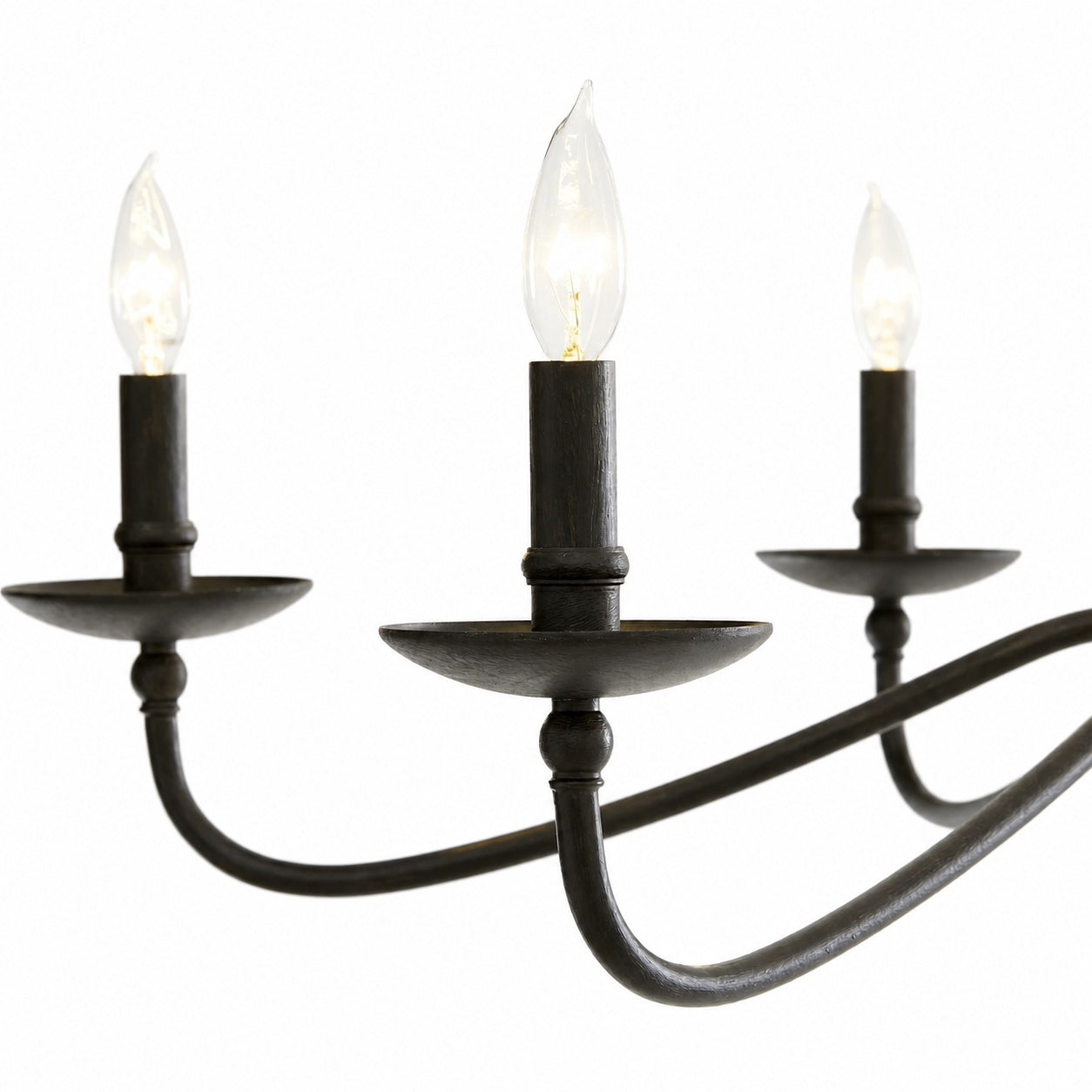 Rowan Timeless Iron Candle Design Chandelier - Industrial Interior Lighting For Bedroom