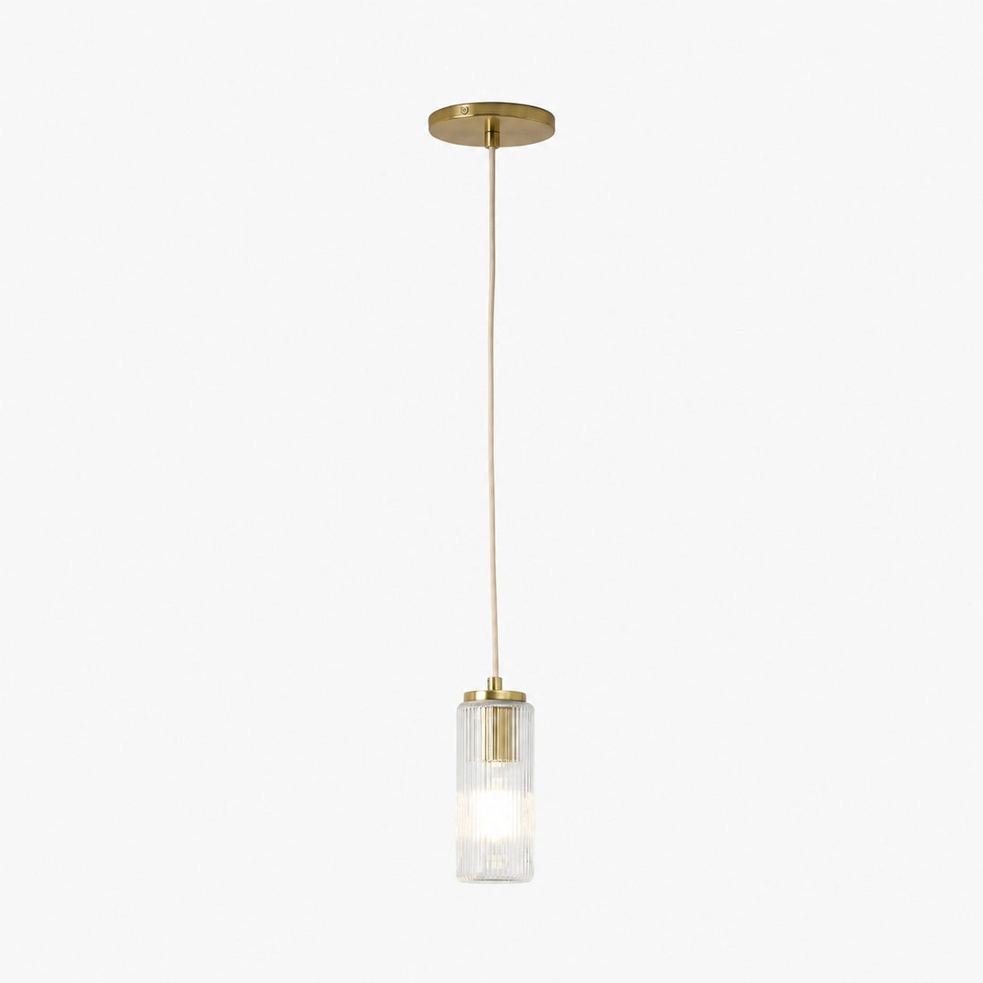Rivora Fluted Glass Pendant Light – Modern Ribbed Shade