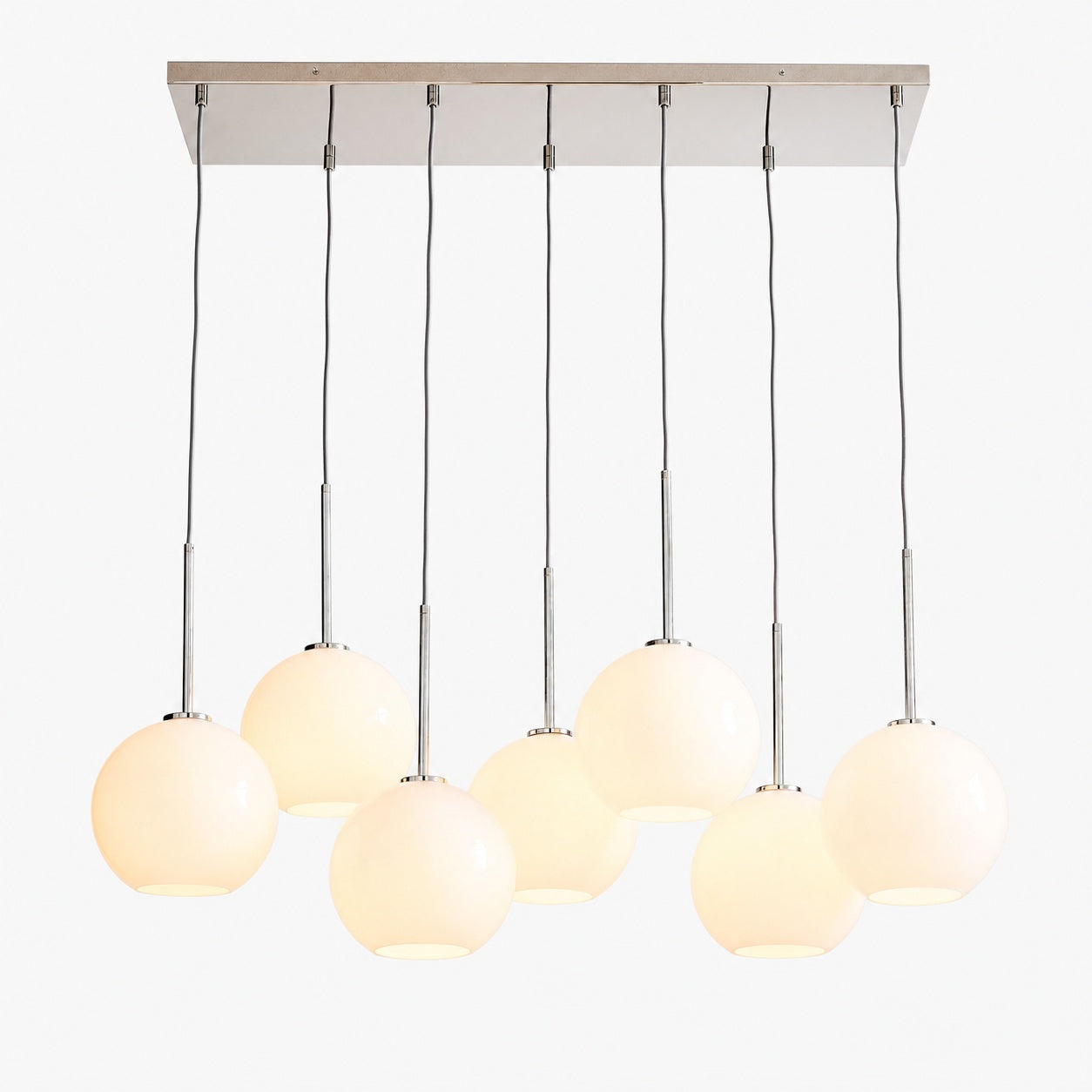 Selvion Elegant 7-Light Globe Chandelier – Glass Pendant Light