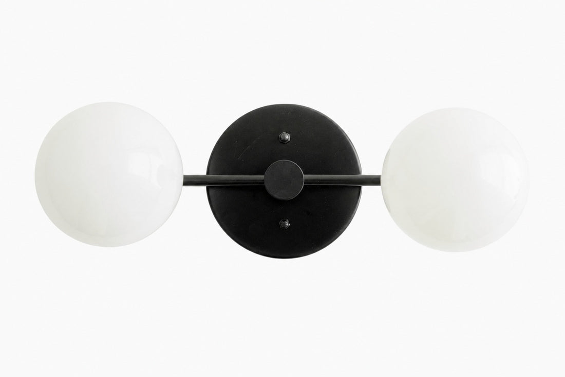 Glorica Glass Vanity Light - Modern Brass Wall Sconce for Bathroom Style