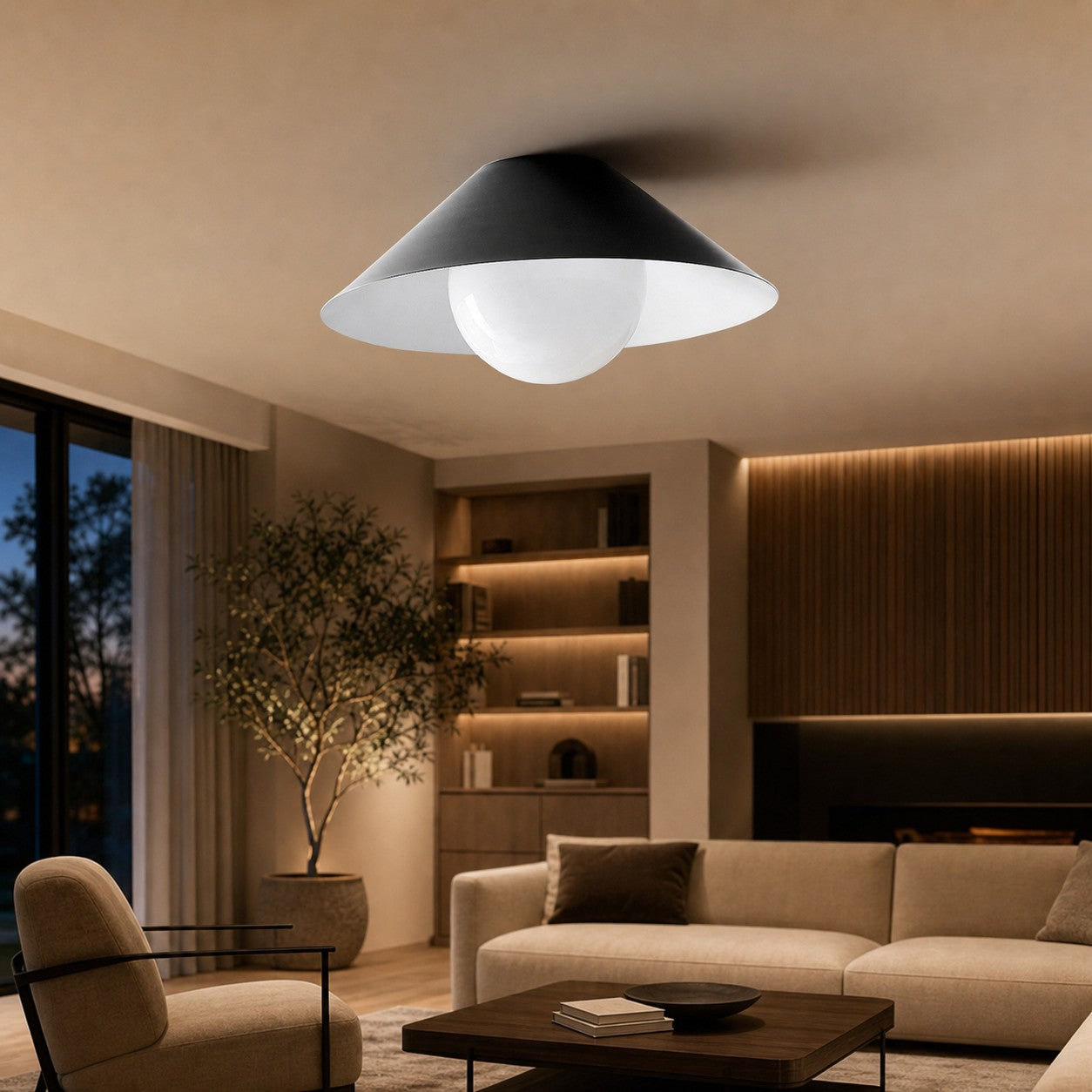 Brivana Semi-Flush Ceiling Light - Modern Home Lighting