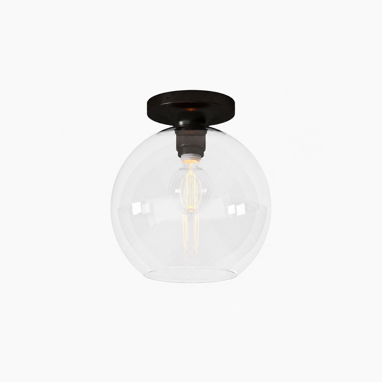 Selvion Modern Globe Pendant Light - Damp-Rated Bathroom Lighting - Luxe Glass Shade