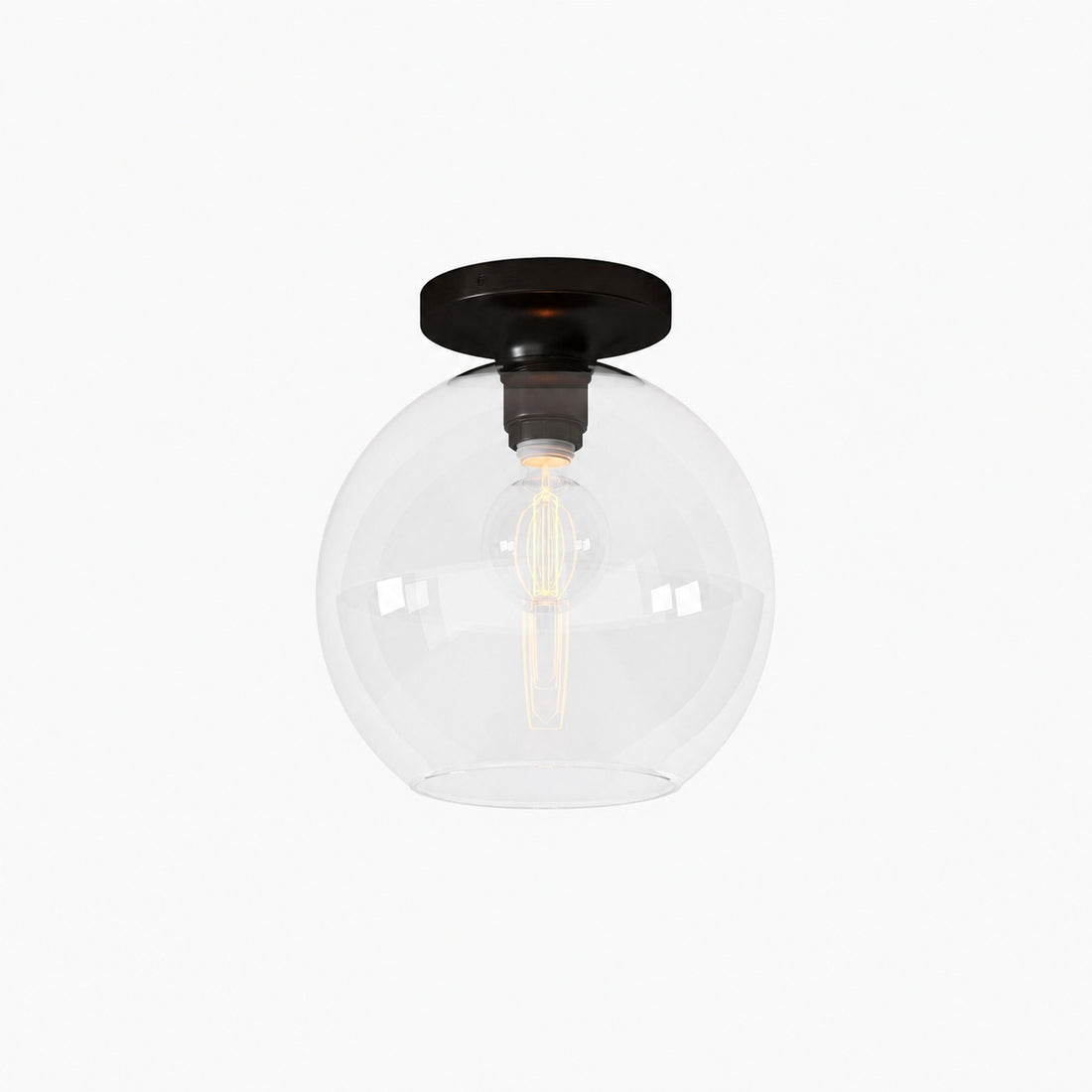 Selvion Modern Globe Pendant Light - Damp-Rated Bathroom Lighting - Luxe Glass Shade