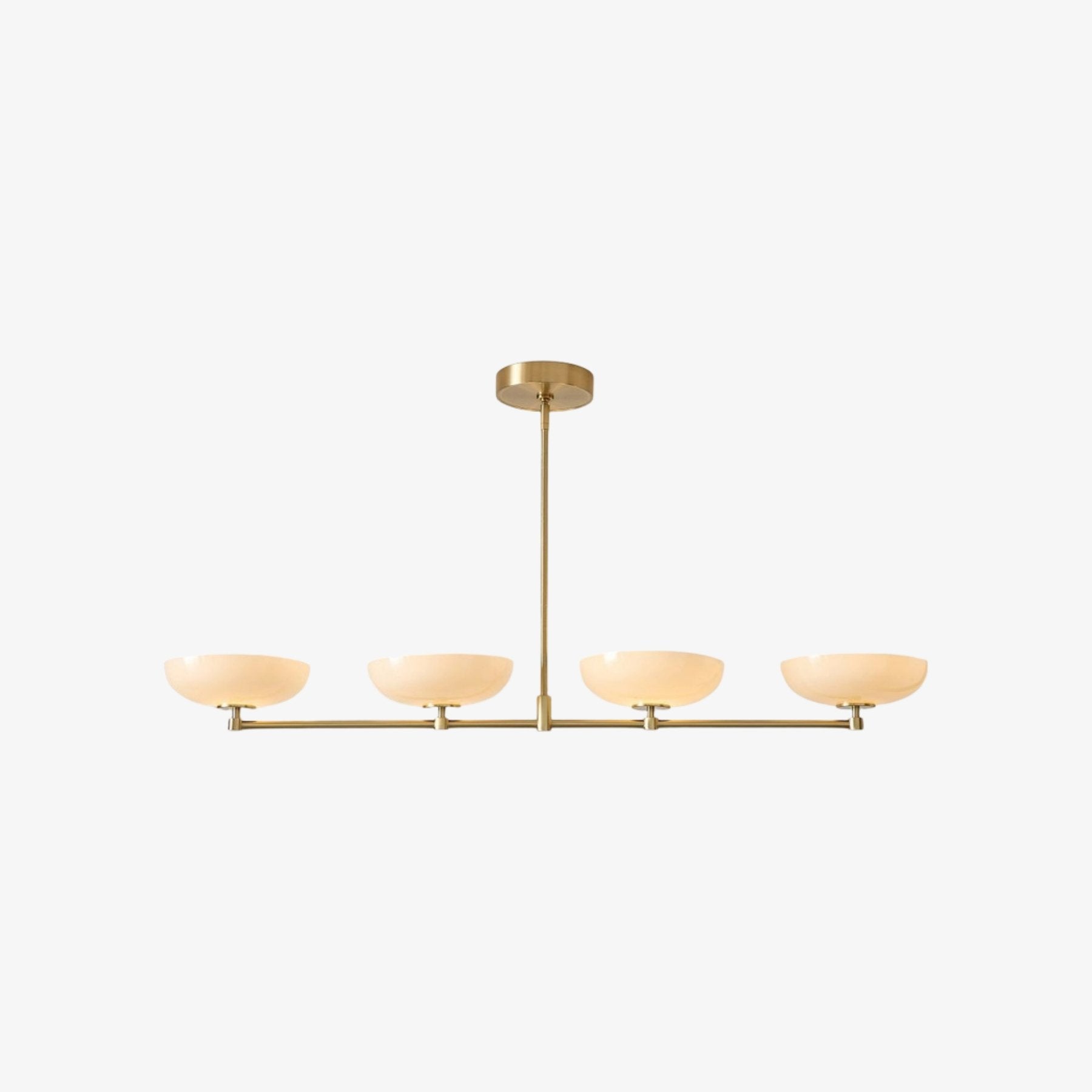 Vega Glass Mid-Century Modern Globe Chandelier with Glass Shades for Dining Room and Kitchen Island