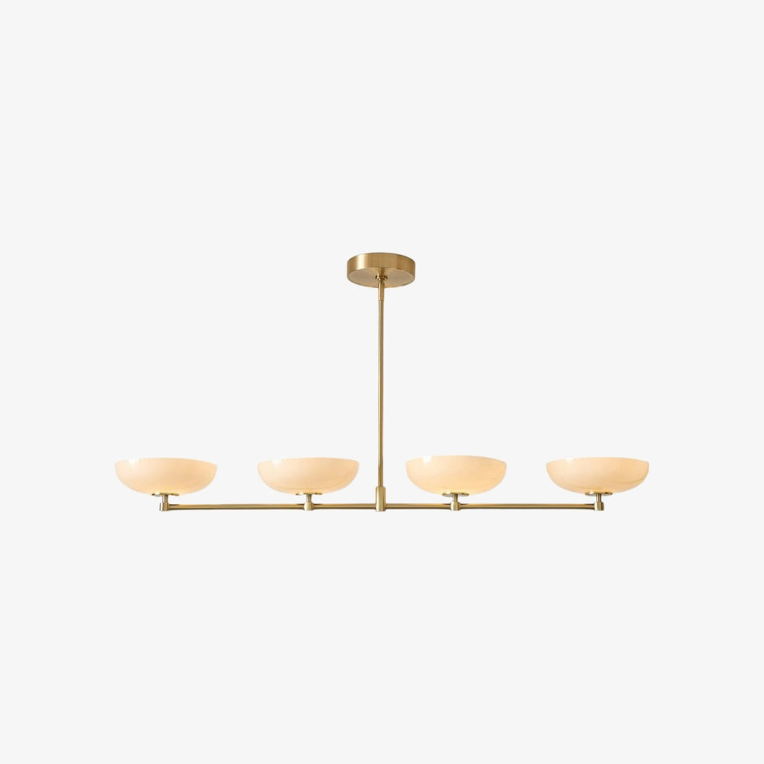 Vega Glass Mid-Century Modern Globe Chandelier with Glass Shades for Dining Room and Kitchen Island