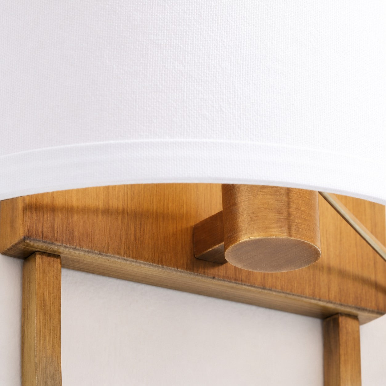 Nolvara Elegant Wall Light Featuring Soft Shade and Metal Arm