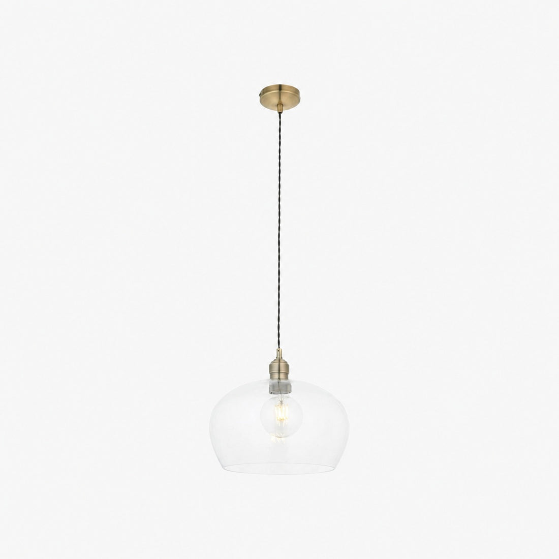 Clarione Height-Adjustable Glass Pendant Light - Classic Art Deco Light