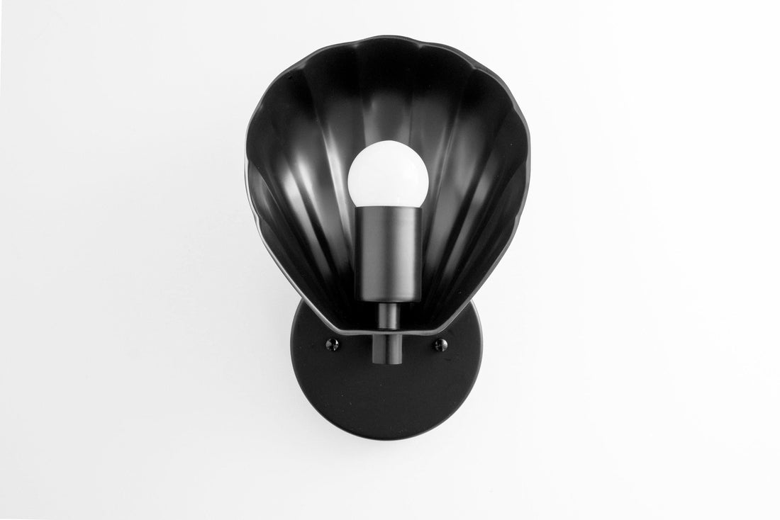 Luminara Modern Art Deco Scalloped Shell Wall Sconce – Hallway & Bedroom Accent Lamp