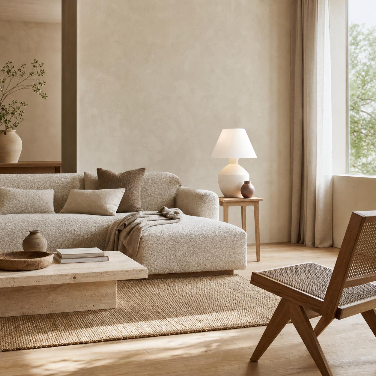 Ceruna Modern Ceramic Table Lamp – Sculptural Body Clean Finish for Entryway and Lounge