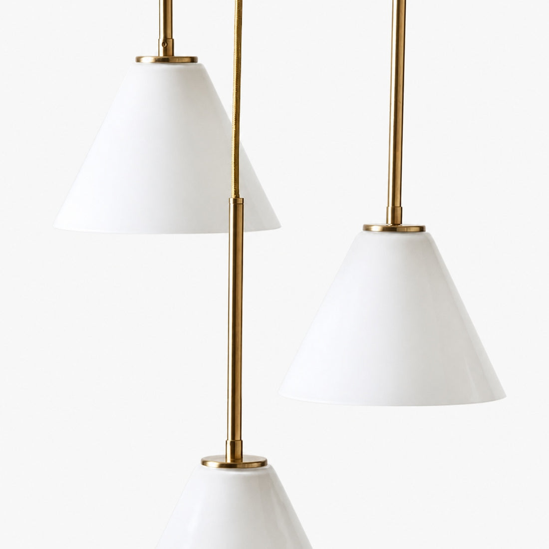 Conica 3-Light Cone Chandelier - Sculptural Glass Pendant Lighting Modern Style