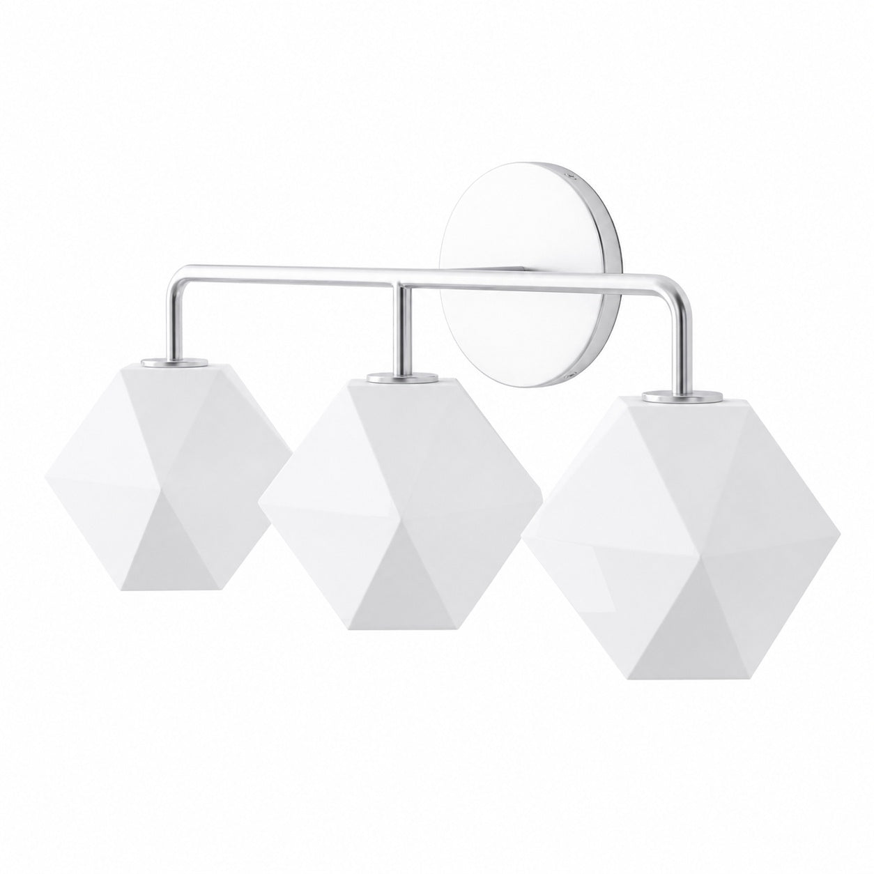 Talvior Geometric Modern Bathroom Sconce - Faceted Shade Light in Luxe Finishes