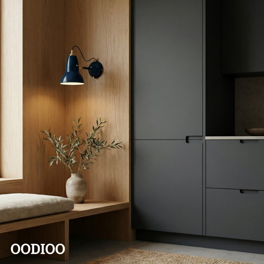 Original 1227 Industrial Style Adjustable Metal Wall Light with Swivel Arm for Bedroom