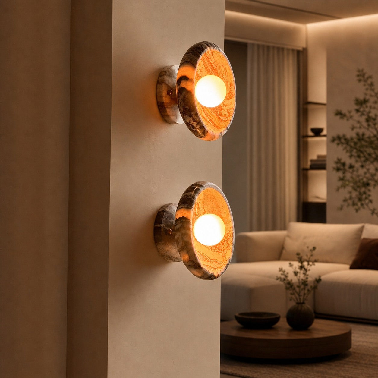 Piedra Marble Wall Lamp