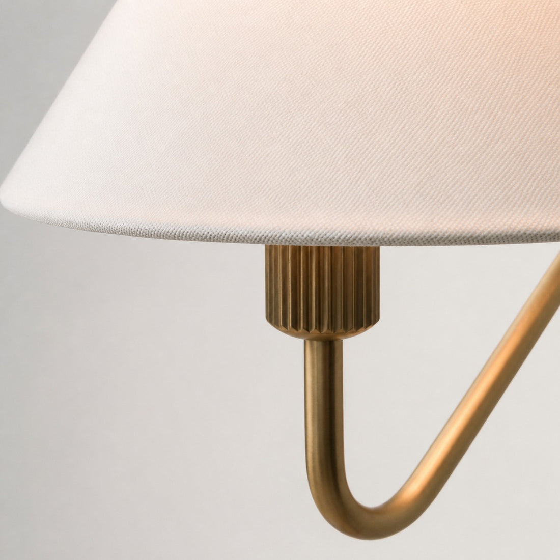 Diora Plug-In Wall Sconce - Champagne Bronze Adjustable Arm Lamp with Linen Shade