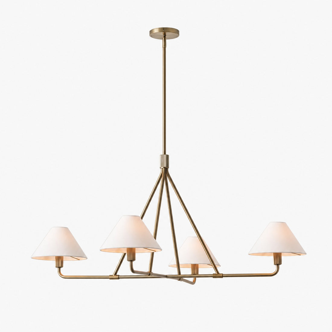 Diora Pendant Light -  Modern Metal Fixture with Linen Shades